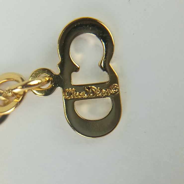 超美品 Christian Dior クリスチャン ディオール ネックレス ハート モチーフ ネックレス - ゴールド メタル ラインストーン レディース