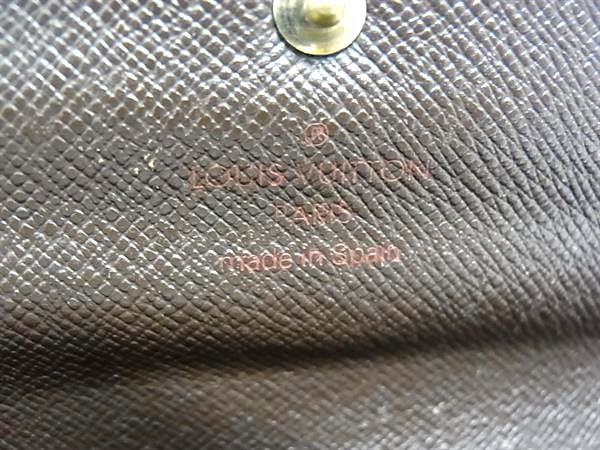 LOUIS VUITTON ルイヴィトン 財布 ダミエ ポルトフォイユ サラ N61726 エベヌ PVC レザー ユニセックス 二つ折り 長財布 ゴールド金具