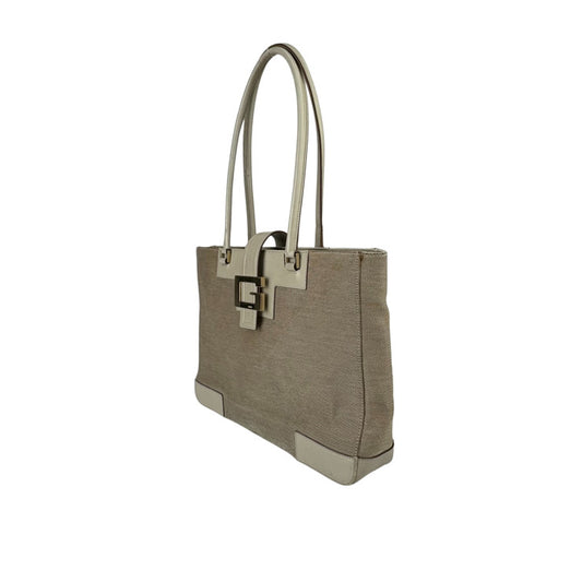 GUCCI グッチ ハンドバッグ Gロゴ トートバッグ 002 1109 001998 ベージュ系 キャンバス×レザー レディース