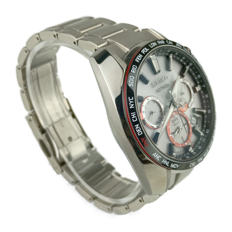 超美品 SEIKO セイコー 腕時計 ボブルヘッドフィギア付き アストロン 大谷翔平2020年 1700本限定モデル グローバルライン 5X53-0BE0 / SBXC081 シルバー ホワイト ステンレス メンズ GPS ソーラー電波