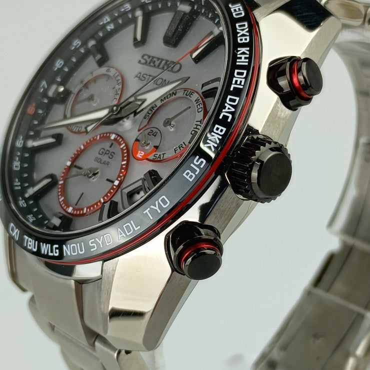 超美品 SEIKO セイコー 腕時計 ボブルヘッドフィギア付き アストロン 大谷翔平2020年 1700本限定モデル グローバルライン 5X53-0BE0 / SBXC081 シルバー ホワイト ステンレス メンズ GPS ソーラー電波