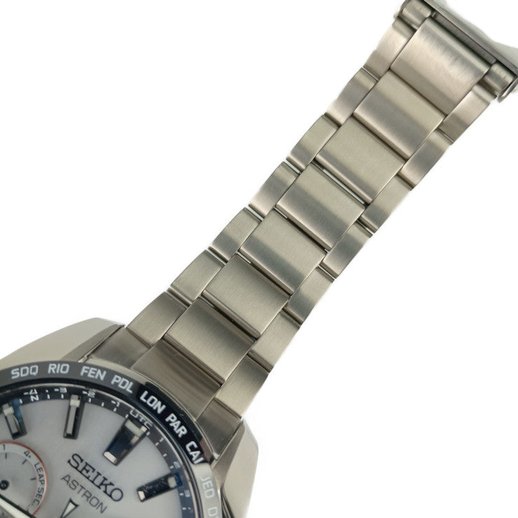 超美品 SEIKO セイコー 腕時計 ボブルヘッドフィギア付き アストロン 大谷翔平2020年 1700本限定モデル グローバルライン 5X53-0BE0 / SBXC081 シルバー ホワイト ステンレス メンズ GPS ソーラー電波