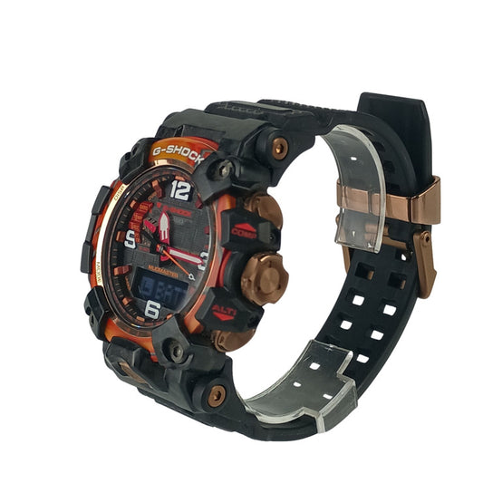 CASIO カシオ 腕時計 GSHOCK MASTER OF G LAND MUDMASTER GWG2040FR1AJR グレー文字盤 ブラック 樹脂/SS メンズ 40th Anniversary Flare Red アナデジ 美品