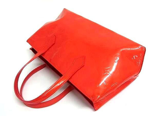 LOUIS VUITTON ルイ ヴィトン ハンドバッグ モノグラムヴェルニ ウィルシャーPM M91723 ルージュグルナディール パテントレザー レディース トートバッグ ゴールド金具
