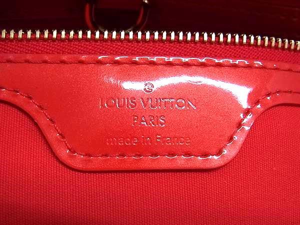 LOUIS VUITTON ルイ ヴィトン ハンドバッグ モノグラムヴェルニ ウィルシャーPM M91723 ルージュグルナディール パテントレザー レディース トートバッグ ゴールド金具