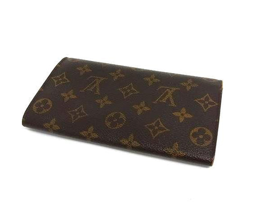 LOUIS VUITTON ルイヴィトン 長財布 モノグラム ポシェット ポルトモネ クレディ M61725 ブラウン系 PVC×レザー ユニセックス ゴールド金具