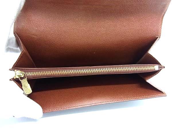 LOUIS VUITTON ルイヴィトン 長財布 モノグラム ポシェット ポルトモネ クレディ M61725 ブラウン系 PVC×レザー ユニセックス ゴールド金具