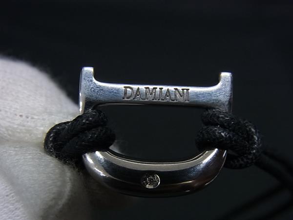 DAMIANI ダミアーニ ブレスレット 1PD ブレス - シルバー×ブラック系 シルバー レザー ダイヤモンド ユニセックス 美品
