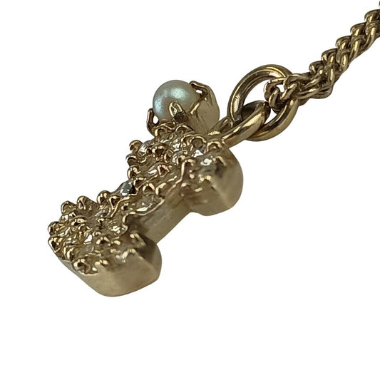 CHANEL シャネル ネックレス ココマーク ネックレス ゴールド メタル ラインストーン フェイクパール レディース