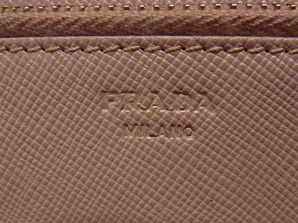 PRADA プラダ 財布 1M1265 ピンク系 サフィアーノレザー レディース 二つ折り 長財布 ゴールド金具 美品
