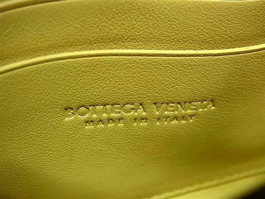 BOTTEGA VENETA ボッテガヴェネタ コインケース トライアングル 651446 パステルイエロー レザー ユニセックス ターンロック 美品