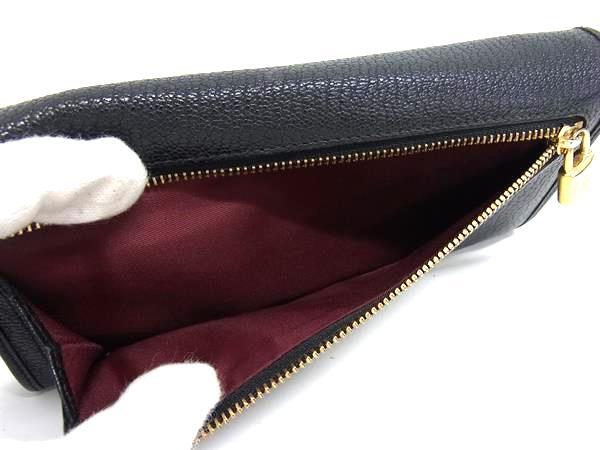 LOEWE ロエベ 財布 アナグラム アマソナ ブラック レザー レディース 二つ折り 長財布 ゴールド金具