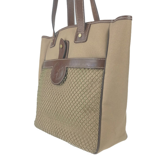 HUNTING WORLD ハンティングワールド トートバッグ サファリ トゥデイ - カーキ系 ブラウン キャンバス レザー ユニセックス ショルダーバッグ