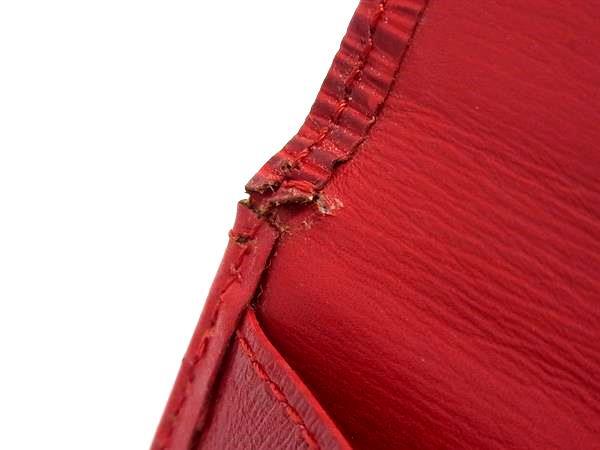 LOUIS VUITTON ルイヴィトン 財布 ポルトモネビエカルトクレディ M63487 カスティリアンレッド エピ レディース 三つ折り財布