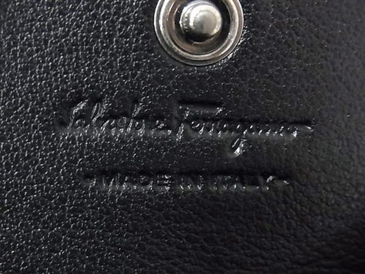 Salvatore Ferragamo フェラガモ 小銭入れ ガンチーニ コインケース 66 8732 ブラック レザー ユニセックス 美品