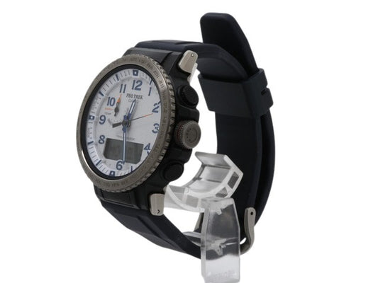 CASIO カシオ 腕時計 プロトレック PRW 50YAE 2JR グレー系 ブラック ネイビー系 ライトグレー文字盤 樹脂 SS メンズ ソーラー電波 アナデジ