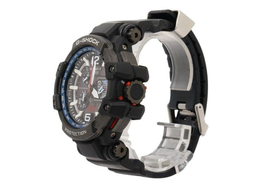 CASIO カシオ 腕時計 Gショック Master of G グラビティマスター スカイコックピット GPW 1000 1AJF ブラック 樹脂 SS カーボンファイバー メンズ GPSハイブリッド 電波ソーラー アナログ 美品