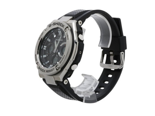 CASIO カシオ 腕時計 Gショック Gスチール GST S110 1A シルバー ブラック SS 樹脂 メンズ ソーラー アナデジ