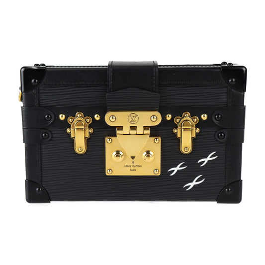 超美品 LOUIS VUITTON ルイ ヴィトン プティット・マル ショルダーバッグ M59179 エピレザー カーフ メタル ブラック ゴールド 2WAY クラッチバッグ ビトン