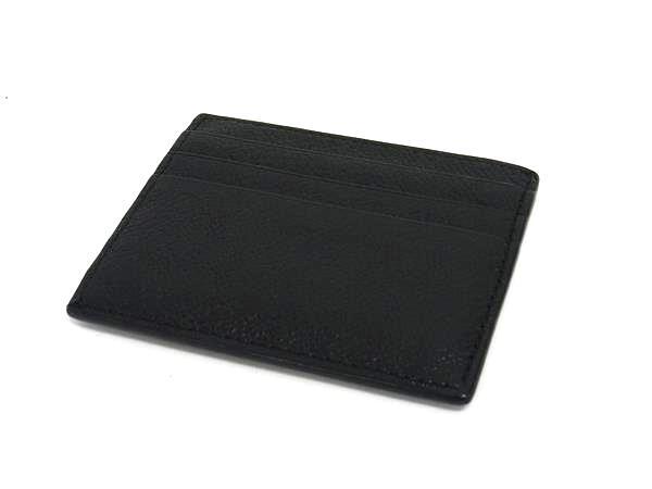 美品 PRADA プラダ カードケース トライアングルロゴ 2MC223 ブラック レザー メンズ 三角ロゴプレート シルバー金具