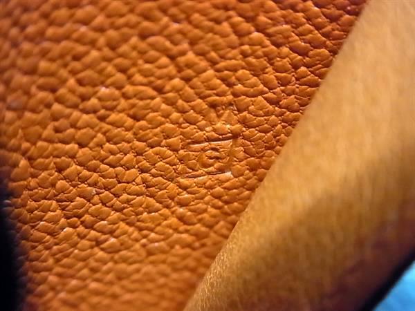 美品 HERMES エルメス カードケース ロドリング - オレンジ系 シェーブル ユニセックス