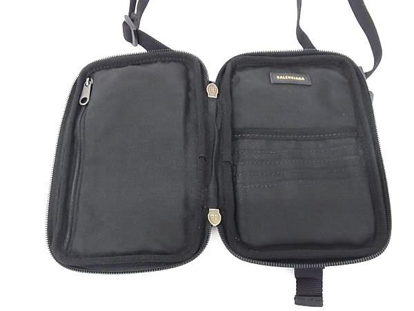 BALENCIAGA バレンシアガ ショルダーバッグ ポシェット エクスプローラー 593329 ネイビー ブラック レザー メンズ