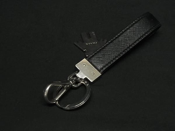 PRADA プラダ キーホルダー ロボット 2PP040 ブラック マルチカラー サフィアーノレザー ユニセックス シルバー金具