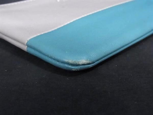 CELINE セリーヌ コインケース ソロ グレー ブルー レザー ユニセックス バイカラー 美品