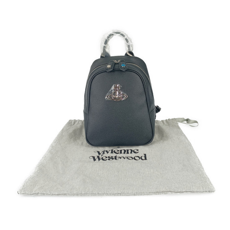 新古未使用展示品 Vivienne Westwood ヴィヴィアンウエストウッド リュックサック ANNIE MINI BACKPACK アニー ミニバックパック 43010076 ブラック シルバー金具 レザー レディース オーブ