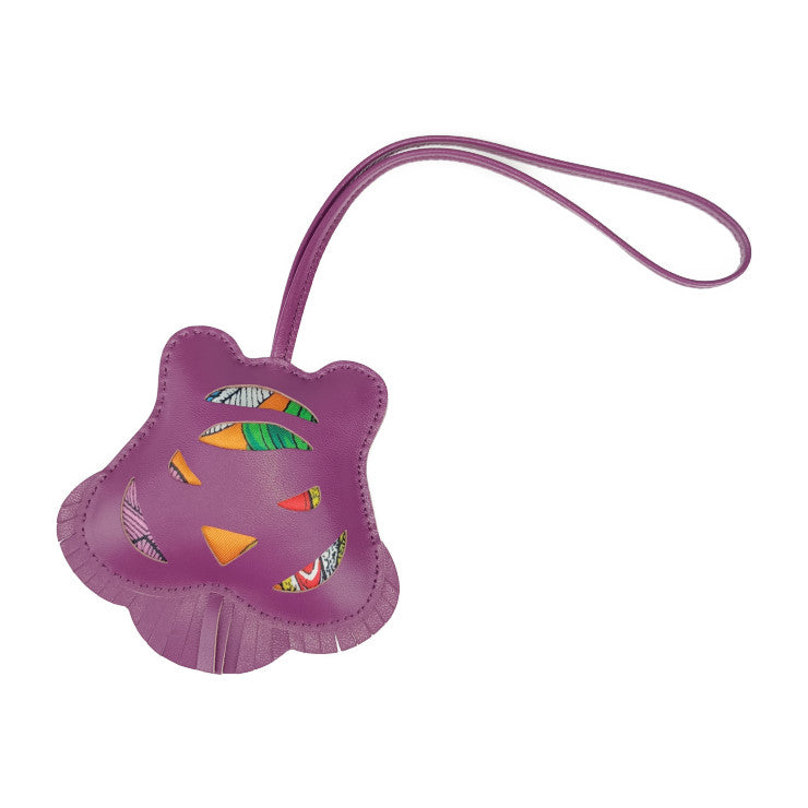 New, unused, display item, HERMES Hermes bag charm, petit H Charm Tigre, Petit H H Charm "Tiger H" - Purple, Anjou Milo, Unisex