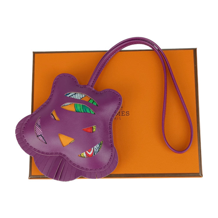 New, unused, display item, HERMES Hermes bag charm, petit H Charm Tigre, Petit H H Charm "Tiger H" - Purple, Anjou Milo, Unisex