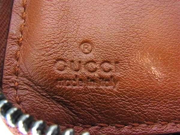 GUCCI グッチ 長財布 マイクロ グッチシマ オーガナイザー 233194 ブラウン系 レザー ユニセックス ラウンドファスナー