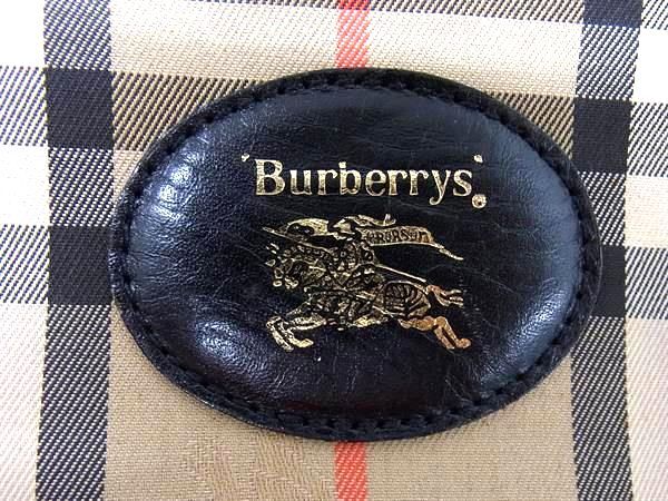 Burberrys バーバリーズ ハンドバッグ ノバチェック ミニ ボストンバッグ - ベージュ系 ブラック キャンバス レザー レディース