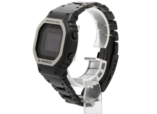 CASIO カシオ 腕時計 G-SHOCK フルメタル GMW-B5000 ブラック シルバー デジタル文字盤 ステンレス メンズ 電波ソーラー