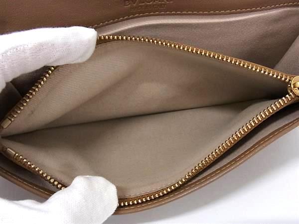 BVLGARI ブルガリ 財布 コローレ 33625 ブラウン レザー ユニセックス 二つ折り 長財布 ゴールド金具