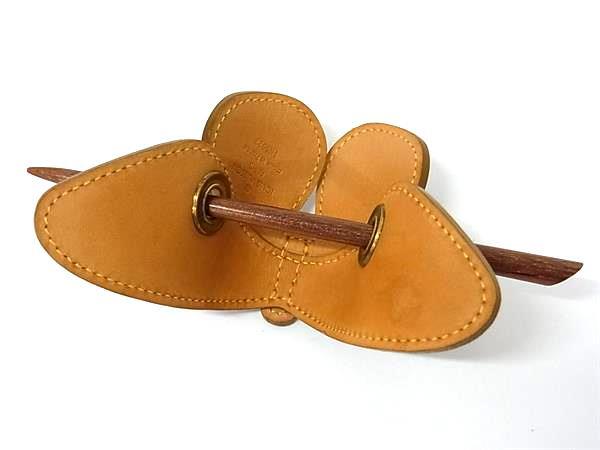 LOUIS VUITTON ルイヴィトン かんざし モノグラム コントドゥ フェ バタフライ ブロンズ レザー レディース