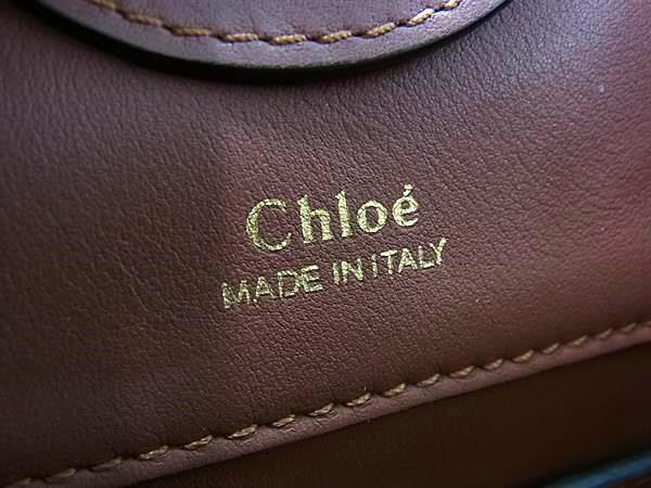 Chloe クロエ ショルダーバッグ KEY キー バケットバッグ スモール ブラウン レザー レディース 美品