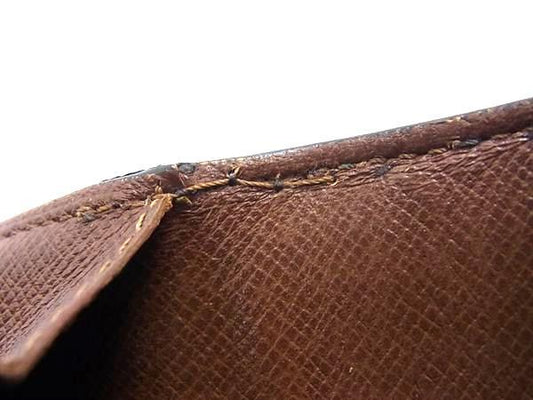 LOUIS VUITTON ルイヴィトン 財布 モノグラム ポルトモネ ビエトレゾール M61730 ブラウン PVC レザー レディース 二つ折り 財布