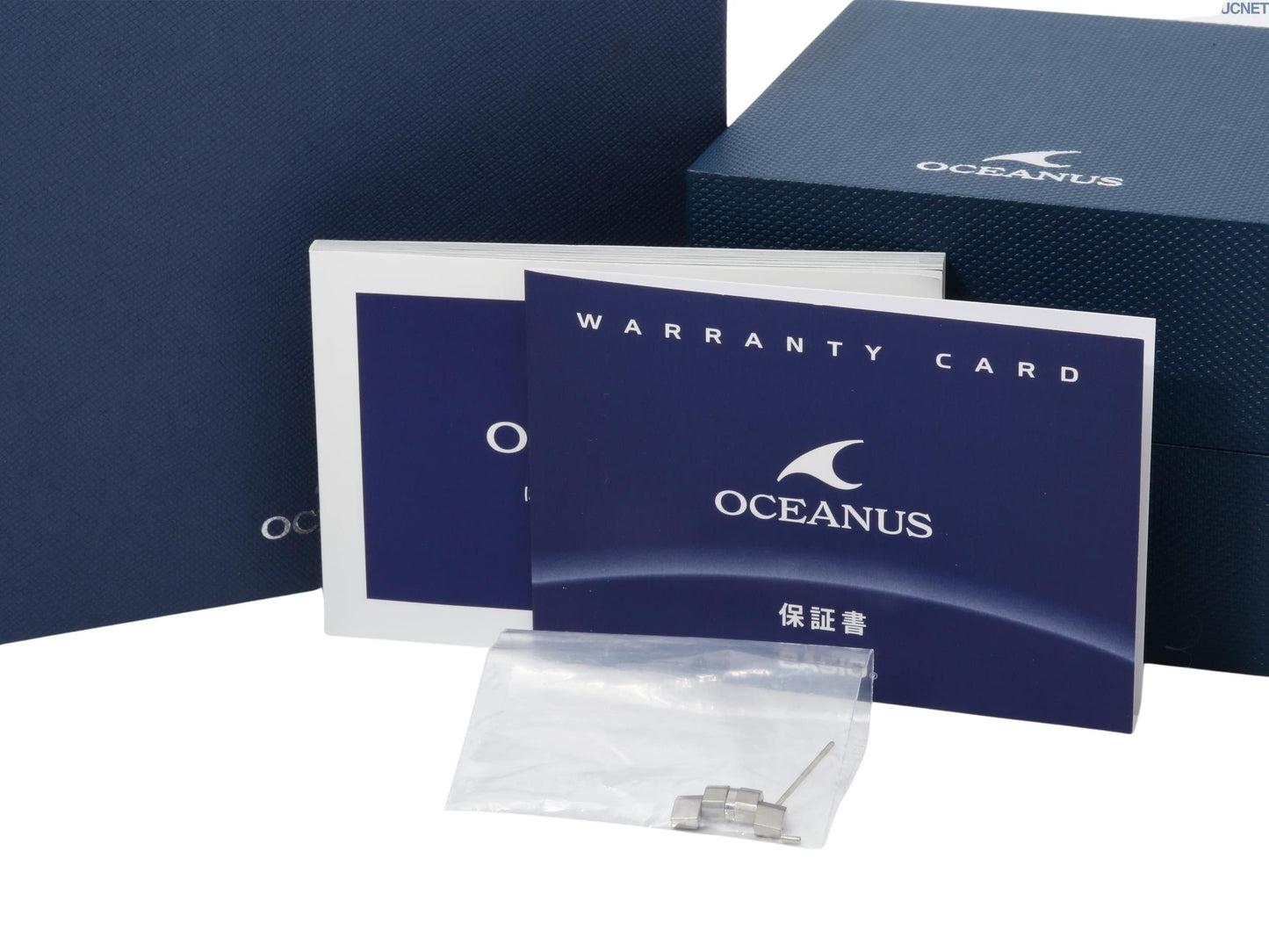 CASIO カシオ 時計 オシアナス Manta S400 Series OCWS4001AJF ブラック シルバー チタン メンズ アナログ 美品