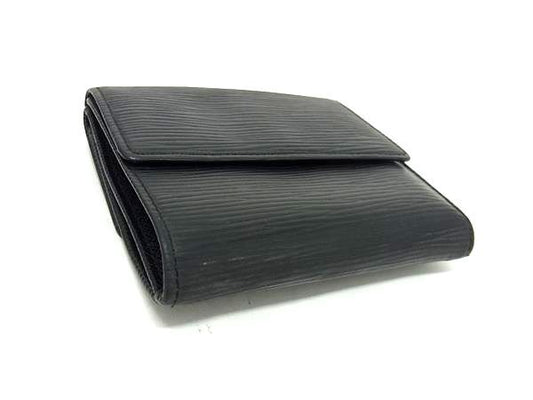 LOUIS VUITTON ルイヴィトン 財布 ポルトモネ ビエ カルトクレディ M63482 ブラック エピ レディース 三つ折り ゴールド金具