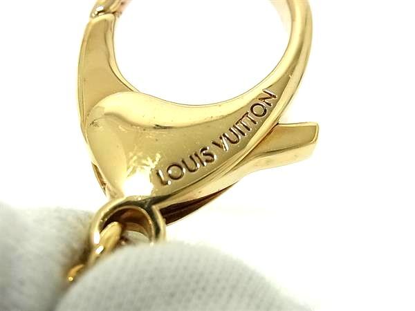 LOUIS VUITTON ルイヴィトン バックチャーム ビジューサック アンソレンス M65844 ブラウン ゴールド メタル アセテート ユニセックス ゴールド金具 美品