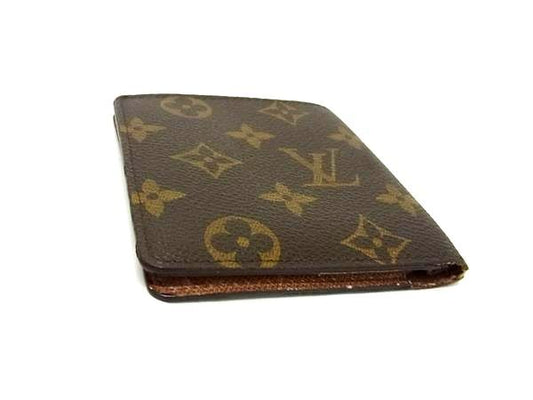 LOUIS VUITTON ルイヴィトン 財布 モノグラム ポルトビエ カルト ブルー M60905 ブラウン PVC レザー ユニセックス 二つ折り 財布