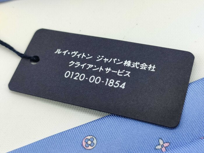 LOUIS VUITTON ルイヴィトン ネクタイ クラヴァット モノグラムネオン M75911 ライトブルー シルク メンズ グラデーション 新品未使用展示品