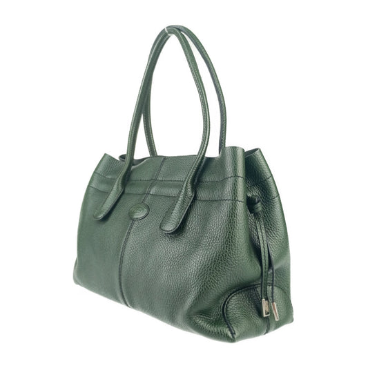 美品 TOD'S トッズ ハンドバック ニューD トートバッグ - グリーン レザー レディース ショルダーバッグ