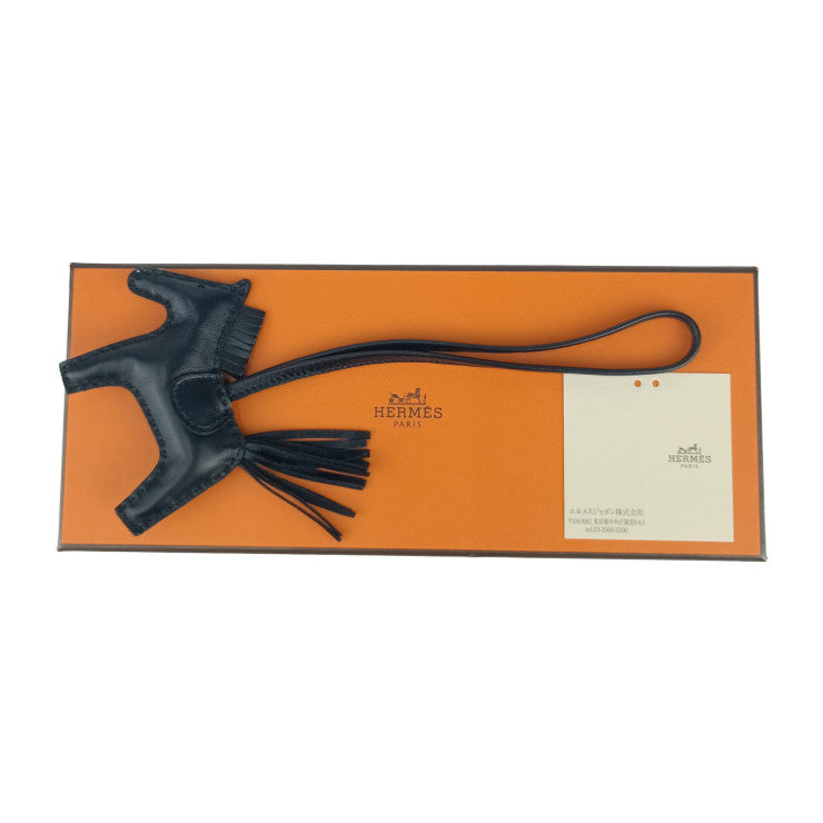 新古未使用展示品 HERMES エルメス バッグチャーム ロデオPM - ソーブラック アニョーミロ ユニセックス Z刻印