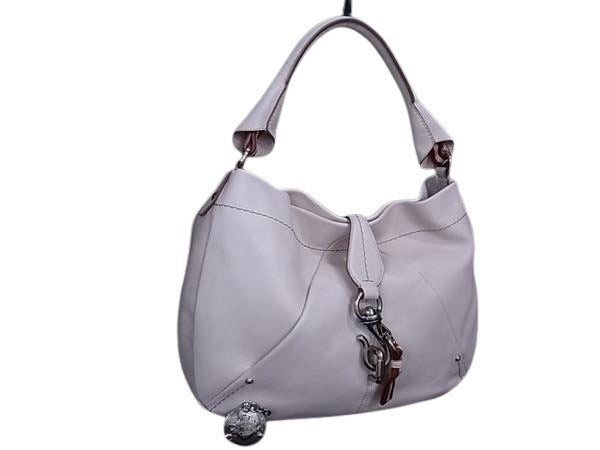 BALLY バリー バッグ ワンハンドル ハンドバッグ ホワイト系 レザー レディース シルバー金具 美品