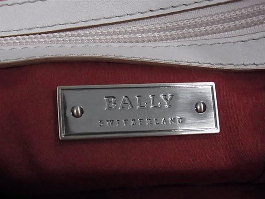 BALLY バリー バッグ ワンハンドル ハンドバッグ ホワイト系 レザー レディース シルバー金具 美品