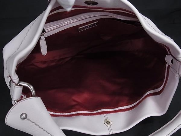 BALLY バリー バッグ ワンハンドル ハンドバッグ ホワイト系 レザー レディース シルバー金具 美品