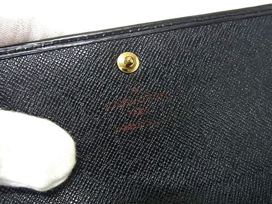 LOUIS VUITTON ルイヴィトン 長財布 ポルトトレゾール インターナショナル M63382 ブラック エピ レディース 三つ折り