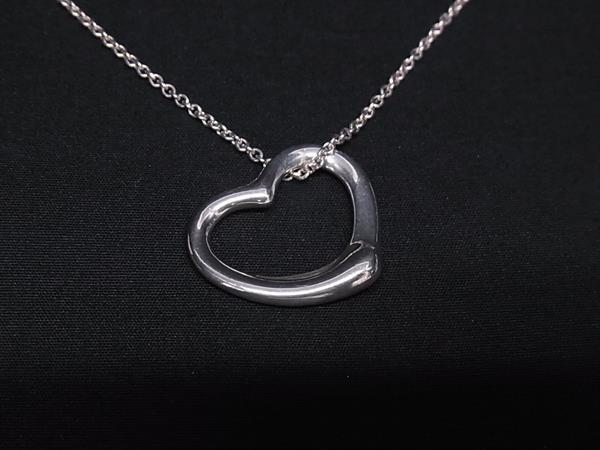 TIFFANY&Co ティファニー ネックレス エルサペレッティ オープンハート シルバー SV925 レディース ビッグ